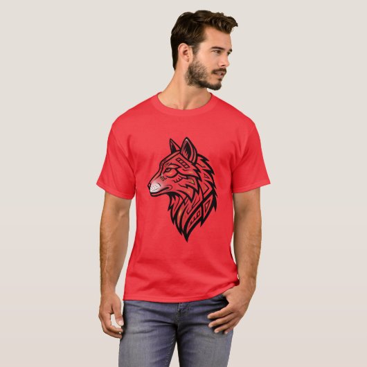 wolf minimalist T-Shirt (Voorkant volledig)