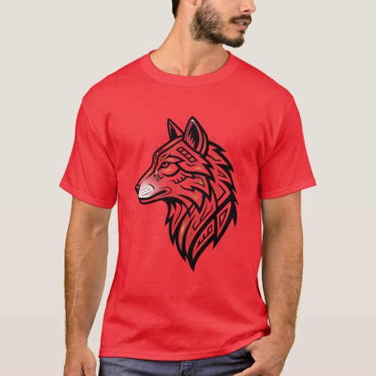 wolf minimalist T-Shirt (Voorkant)