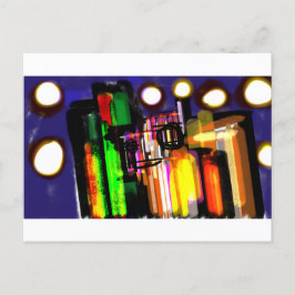 Wolf misty forest briefkaart