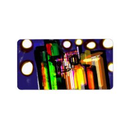 Wolf misty forest etiket