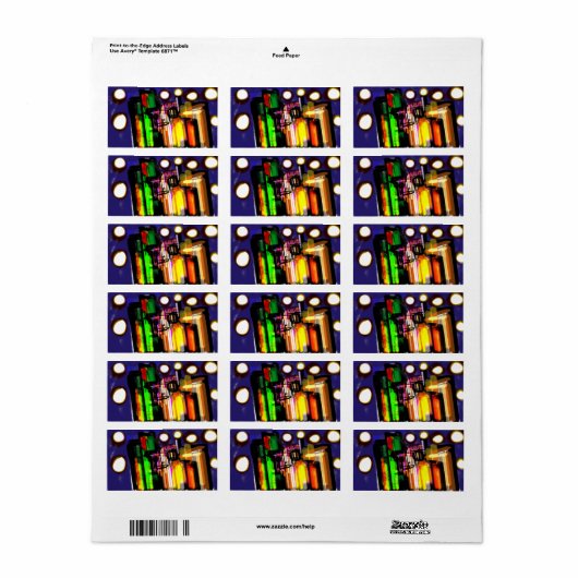 Wolf misty forest etiket (Full Sheet)