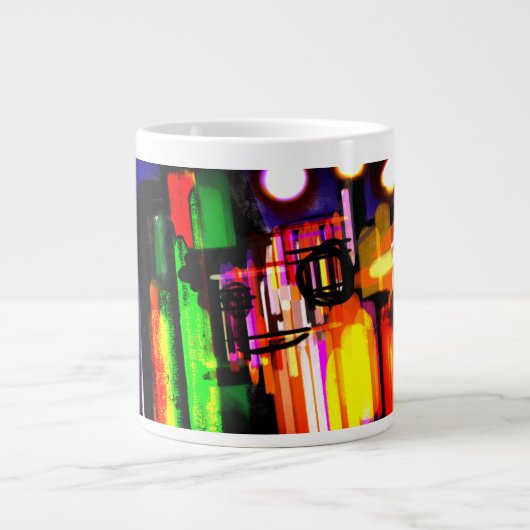 Wolf misty forest grote koffiekop (Voorkant)