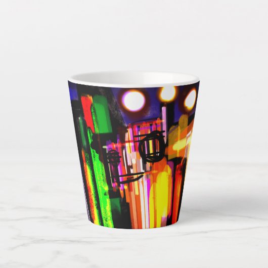 Wolf misty forest latte mok (Voorkant)