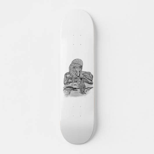 Wolf mit Rabe Skateboard (Voorkant)