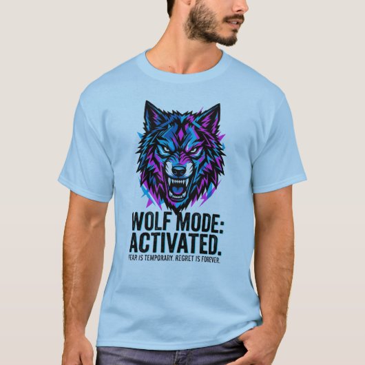 Wolf Modus Geactiveerd Omarm Het Beest Neon Straat T-shirt (Voorkant)