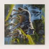 Wolf Moeder en Jong Legpuzzel (Horizontaal)