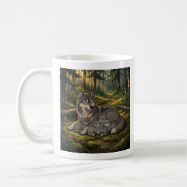 Wolf Moeder En Welpen Koffiemok
