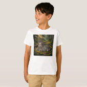 Wolf Moeder En Welpen T-shirt (Voorkant volledig)