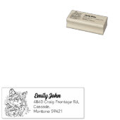 Wolf Mom Retouradres Rubberstempel (Gestempeld)
