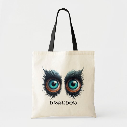 Wolf Monster Eyes Snoep aanpassen Tote Bag (Voorkant)