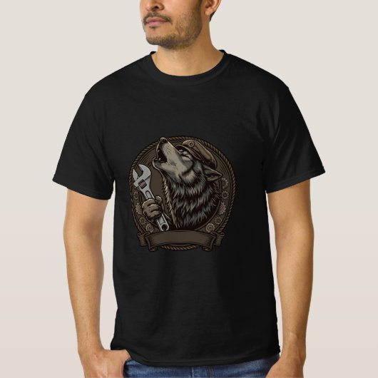 Wolf monteur Howl - Lone Garage sleutel T-shirt (Voorkant)