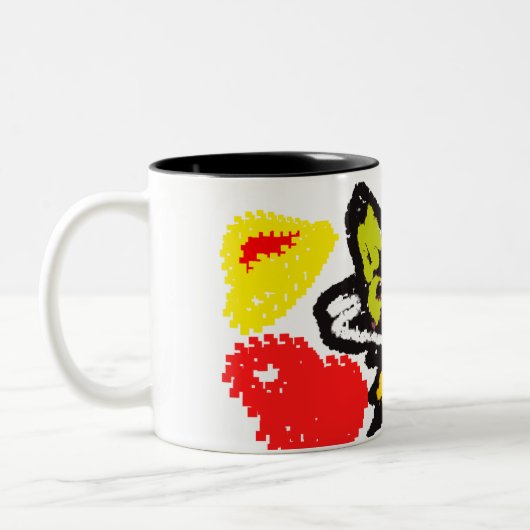 Wolf mooie herfst tweekleurige koffiemok (Links)