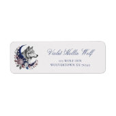 Wolf & Moon Aangepaste Retour Adreslabels Etiket (Voorkant)
