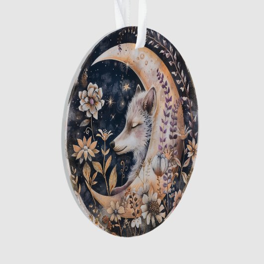 Wolf Moon Acryl Ornament (voorkant)