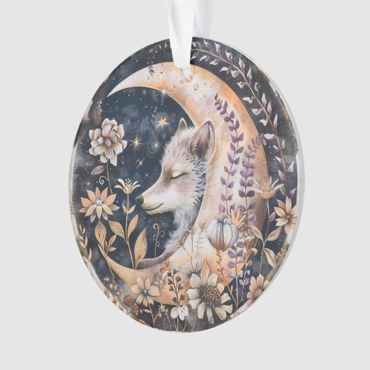 Wolf Moon Acryl Ornament (voorkant)