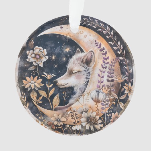 Wolf Moon Acryl Ornament (voorkant)
