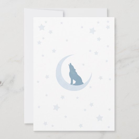 Wolf Moon Baby shower Uitnodiging (Achterkant)