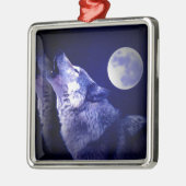 Wolf, Moon & Blue Night Ornamenten (Links)