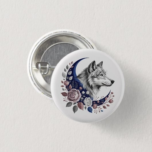 Wolf & Moon Button (Voorkant /achterkant)
