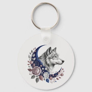 Wolf & Moon Custom Sleutelhanger