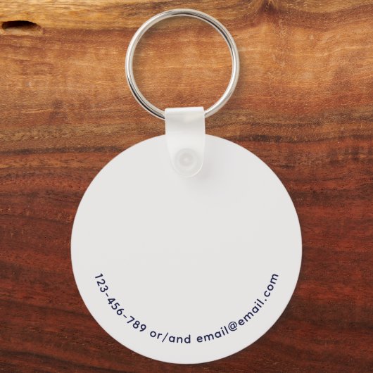 Wolf & Moon Custom Sleutelhanger (Achterkant)