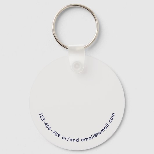 Wolf & Moon Custom Sleutelhanger (Achterkant)