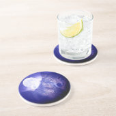 Wolf, Moon en Blue Night Zandsteen Onderzetter (Zijkant)