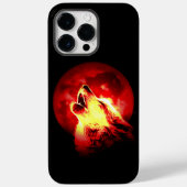Wolf, Moon en Red Sky Case-Mate iPhone Case (Achterkant)