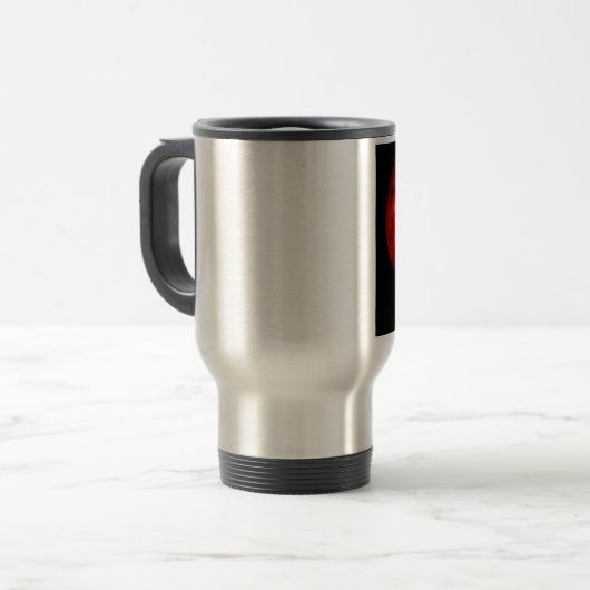 Wolf, Moon en Red Sky Reisbeker (Voorkant links)