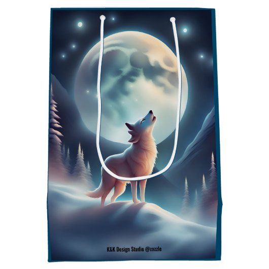 Wolf Moon Gift Bag Medium Cadeauzakje (Achterkant)