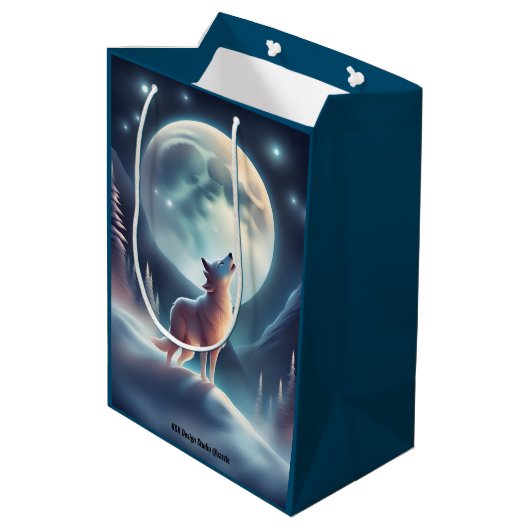Wolf Moon Gift Bag Medium Cadeauzakje (Achterkant Gekanteld)