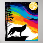 Wolf Moon Howl Art Poster (Voorkant)