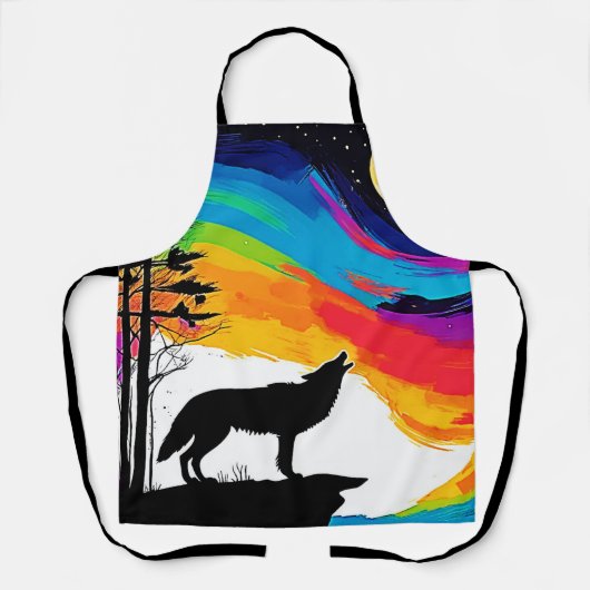 Wolf Moon Howl Art Schort (Voorkant)