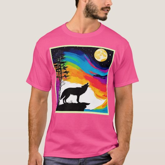 Wolf Moon Howl Art T-shirt (Voorkant)