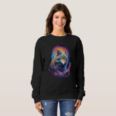 Wolf Moon Howling Lone Funny Wolves pak wolven Trui (Voorkant volledig)