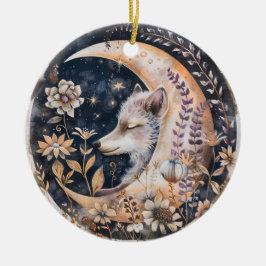 Wolf Moon Keramisch Ornament