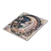 Wolf Moon Keramische Tegel Tegeltje (Zijkant)