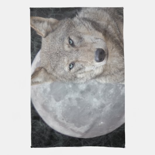 Wolf Moon Kitchen Towel Theedoek (Verticaal)