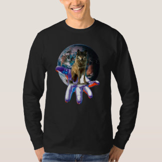 Wolf Moon Motif Pack Wild Lupus Colorful Wolven T-shirt