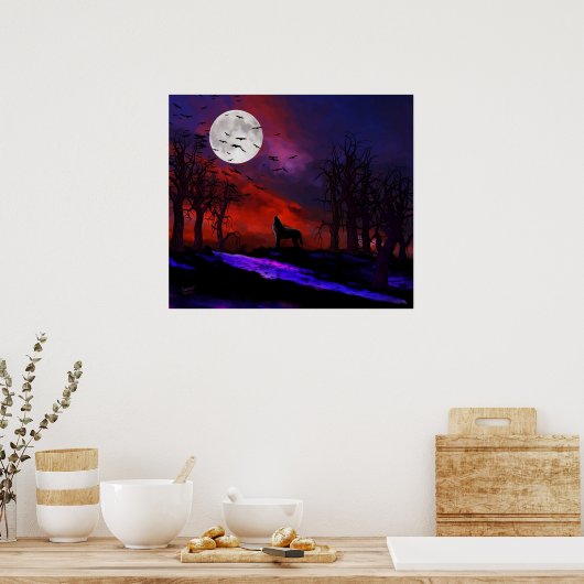 Wolf Moon Poster (Keuken)