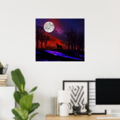 Wolf Moon Poster (Thuiskantoor)