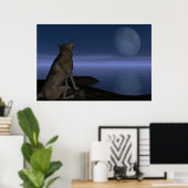 Wolf Moon Poster (Thuiskantoor)