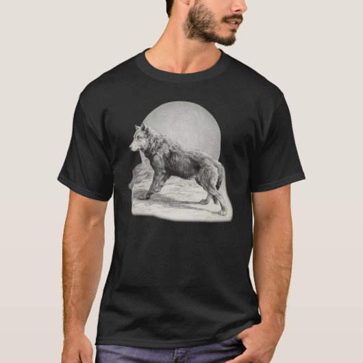 Wolf Moon profiel T-shirt (Voorkant)