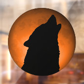 Wolf Moon Raamsticker (Vel 2)