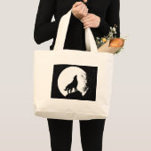 Wolf & Moon Silhoutte Grote Tote Bag (Voorkant (product))
