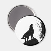 Wolf & Moon Silhoutte Magneet (Voorkant / Achterkant)