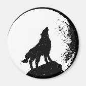 Wolf & Moon Silhoutte Magneet (Voorkant)