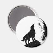 Wolf & Moon Silhoutte Magneet (Voorkant / Achterkant)