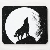 Wolf & Moon Silhoutte Muismat (Voorkant)