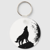 Wolf & Moon Silhoutte Sleutelhanger (Voorkant)